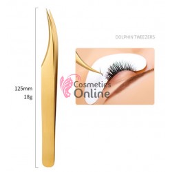 Penseta pentru extensii gene false  fir cu fir Aurie GOLD005 Curba  - de inalta precizie